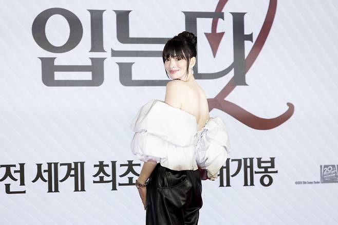 '악마는 프라다를 입는다 2' 앤 해서웨이가 8년 만에 내한했다. / 사진제공=월트디즈니 컴퍼니 코리아