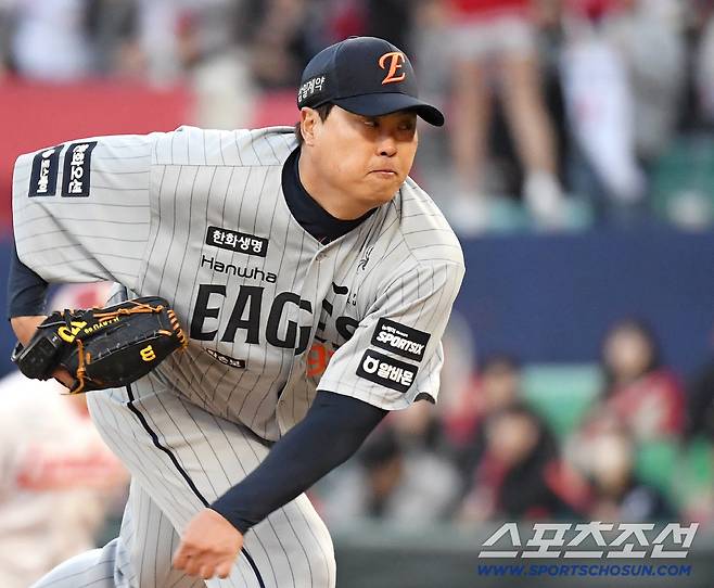 7일 인천 SSG랜더스필드에서 열린 SSG와 한화의 경기. 선발 투구하고 있는 한화 류현진. 인천=송정헌 기자songs@sportschosun.com/2026.04.07/