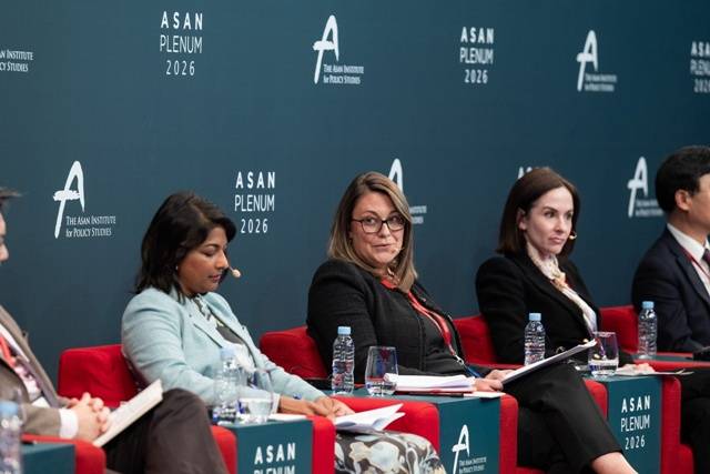 아산정책연구원이 8일 서울 용산구 그랜드하얏트에서 개최한 ‘2026 아산플래넘’ ‘동시 세션 3-1’에선 ‘아시아판 북대서양조약기구(NATO)?’라는 주제로 인도·태평양 지역에서 기존 동맹 체제가 충분한 억지력을 제공하는지 등에 대한 논의가 이어졌다. 사진은 ‘동시 세션 3-1’이 진행 중인 모습. /아산정책연구원