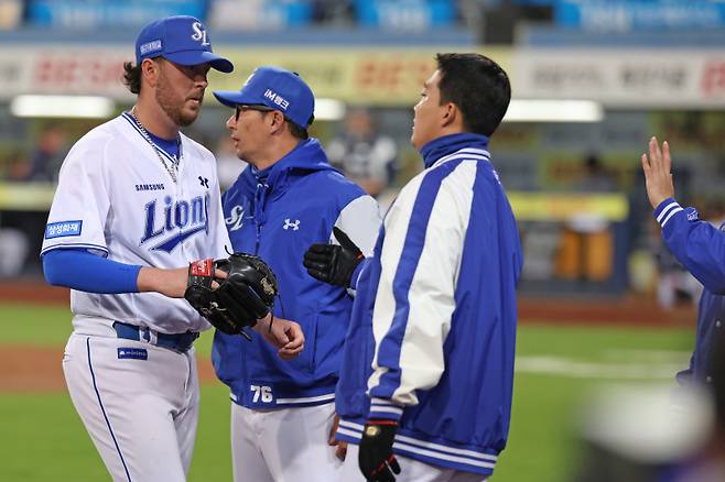 부상 대체 외국인 선수로 삼성과 6주 계약한 잭 오러클린. 삼성 제공