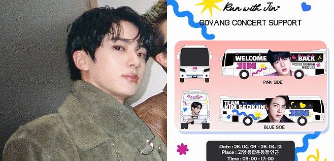 '빛나라 석진!' 방탄소년단 진 팬들 초특급 월드 투어 서포트..'Jin으로 물들어 빛나는 고양'