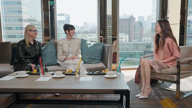 고현정이 '악마는 프라다2' 주역들을 만났다./사진제공=월트디즈니 컴퍼니 코리아