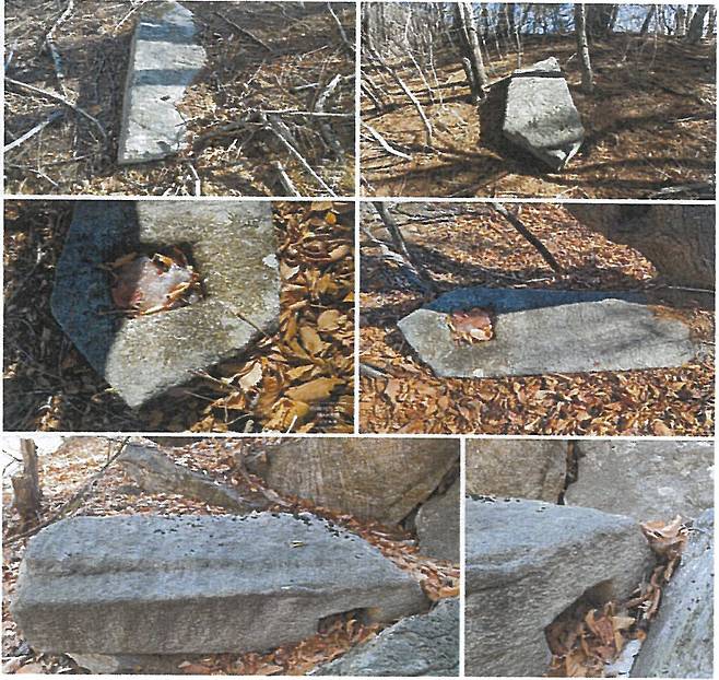 소백산 윤암봉에 있는 소헌왕후 태실. 약 20년전 박석홍씨가 현장을 방문해 찍은 사진으로 석물들이 훼손돼 흩어져 있다. 현재는 수목이 우거져 이곳을 찾기 어려운 상태다. /박석홍씨 제공