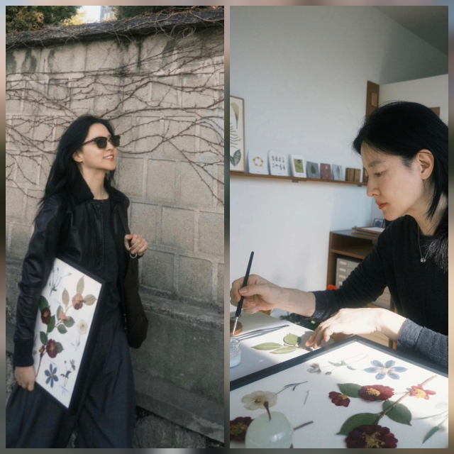 말린 동백꽃 한 장 한 장에, 시간이 쌓였다. 그리고 그 시간은 가장 가까운 이들에게 향하고 있었다. 사진=이영애 SNS