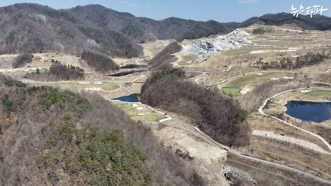 원하레저가 사업 승인을 받았던 강원도 골프장 사업지. 현재는 다른 회사가 사업권을 넘겨받아 골프장을 건립한 후 운영 중이다.