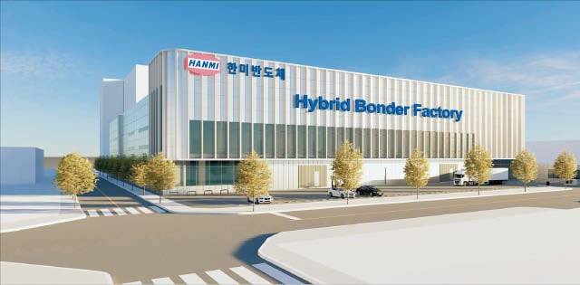 한미반도체가 인천 서구 주안국가산업단지에 건립 중인 ‘하이브리드 본더 팩토리’ 조감도. /한미반도체