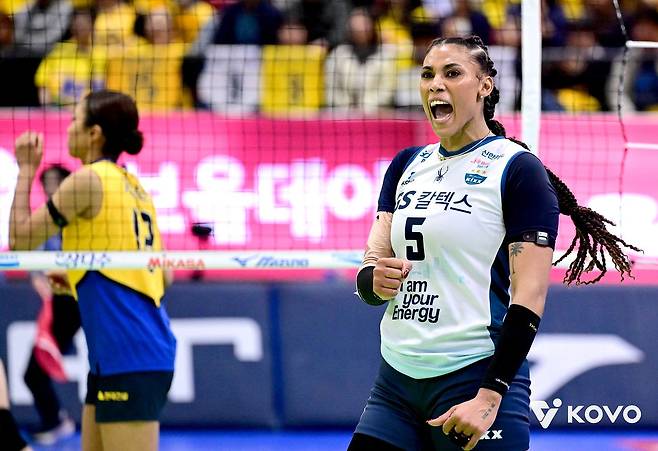 GS칼텍스를 이끄는 지젤 실바. 사진 한국배구연맹