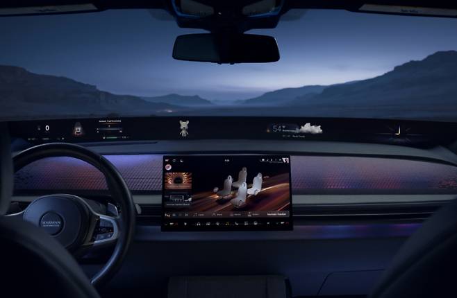 하만의 차세대 디지털 콕핏 솔루션 '하만 레디 비전 큐뷰(HARMAN Ready Vision QVUE)'./사진 제공=하만