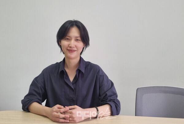 ▲조아영 셜록 기자가 지난달 31일 서울 중구 셜록 사무실에서 미디어오늘과 인터뷰했다. 사진=박서연 기자