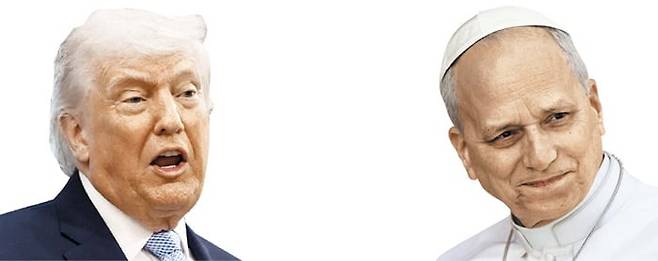 도널드 트럼프(왼쪽) 미 대통령과 교황 레오 14세./로이터·AFP 연합뉴스