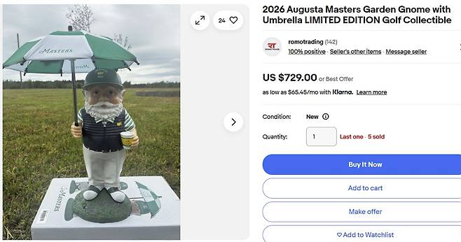 e베이에서 729달러 가격표가 붙은 2026 놈.