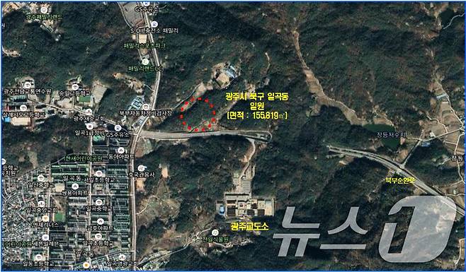 광주구치소 신축 부지.(조석호 광주시의원 제공. 재판매 및 DB 금지) ⓒ 뉴스1 박준배 기자