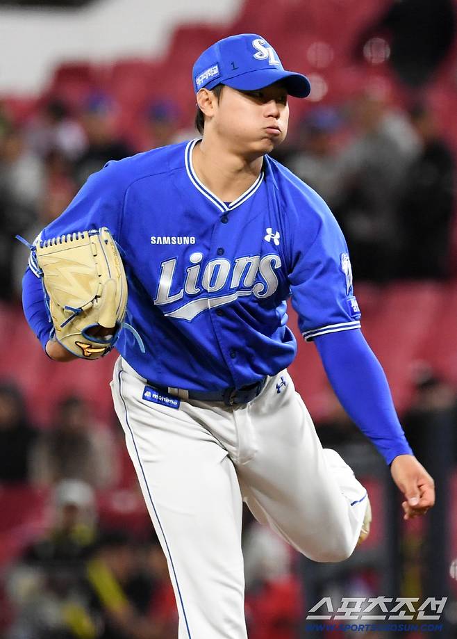 7일 광주 기아챔피언스필드에서 열린 KIA와 삼성의 경기. 삼성 배찬승이 역투하고 있다. 광주=박재만 기자 pjm@sportschosun.com/2026.04.07/