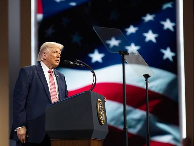 도널드 트럼프 미국 대통령. 백악관