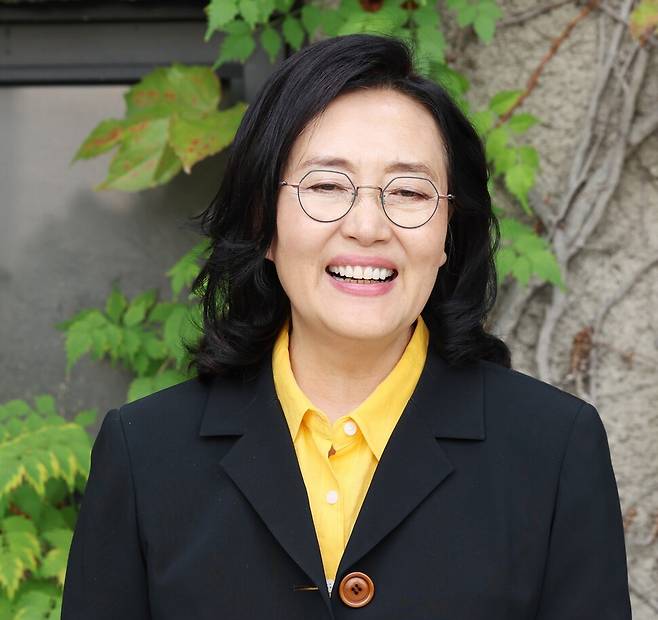 박영선 전 중소벤처기업부 장관. 류우종 선임기자 wjryu@hani.co.kr