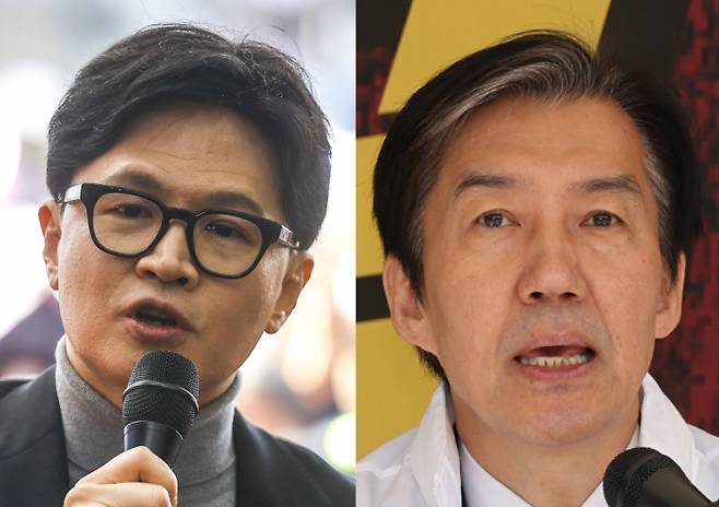 한동훈 전 국민의힘 대표(왼쪽), 조국 조국혁신당 대표(오른쪽). /사진=뉴스1·뉴시스