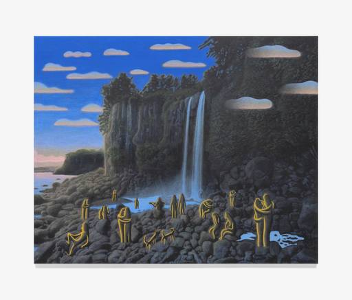 이우성, ‘새벽녘 폭포 아래서’, 2025-2026, 130.5×162.5 ㎝. 갤러리현대 제공