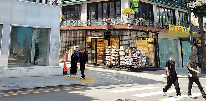 비싼 임대료에 공실이 많아진 서울 강남구 신사동 가로수길 모습. 한경DB
