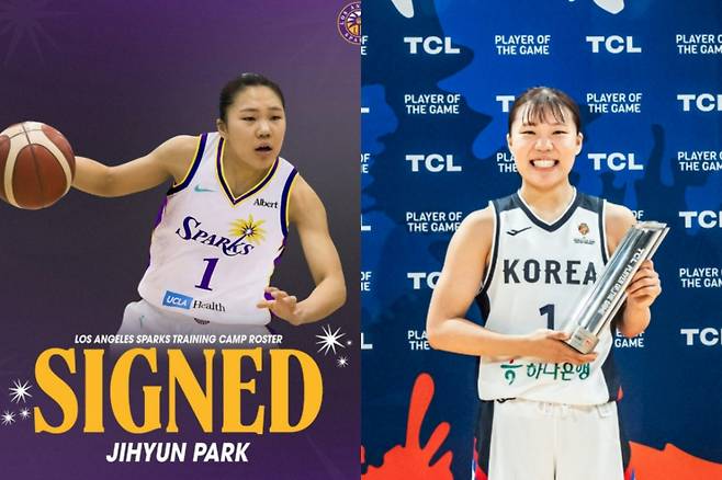 미국여자프로농구(WNBA) LA 스파크스와 계약한 박지현 /사진=박지현 인스타그램 캡처