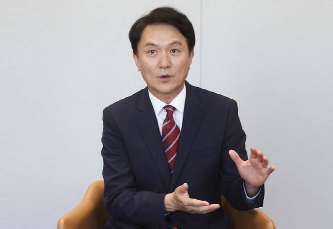 엄주성 키움증권 사장이 23일 이데일리와 인터뷰하고 있다. (사진=이영훈 기자)