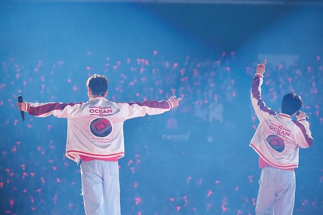 동방신기는 2018년 닛산 스타디움 공연을 총 사흘 개최해 22만 명을 동원했다. SM엔터테인먼트 제공