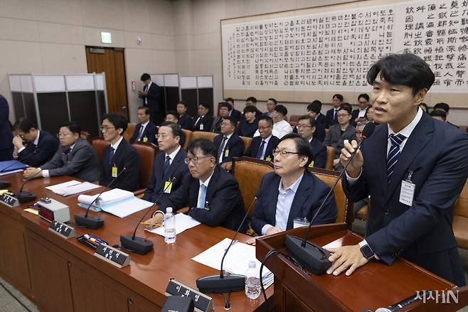 4월14일 국회에서 ‘윤석열 정권 정치검찰 조작기소 의혹사건 진상규명’ 국정조사 1차 청문회가 열렸다. ⓒ시사IN 이명익