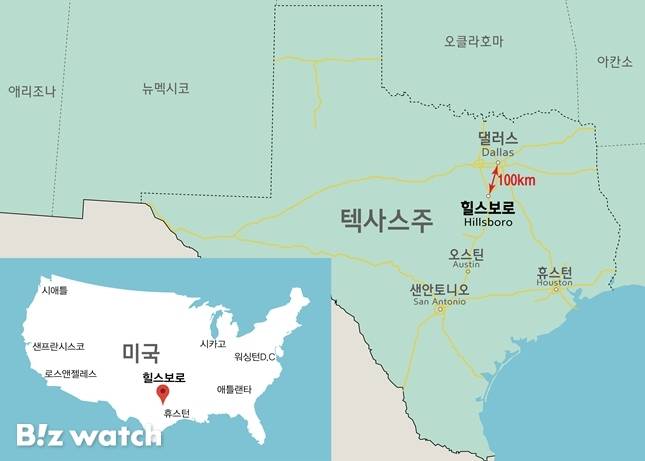 힐스보로 태양광발전소 사업지 위치도./자료=현대엔지니어링