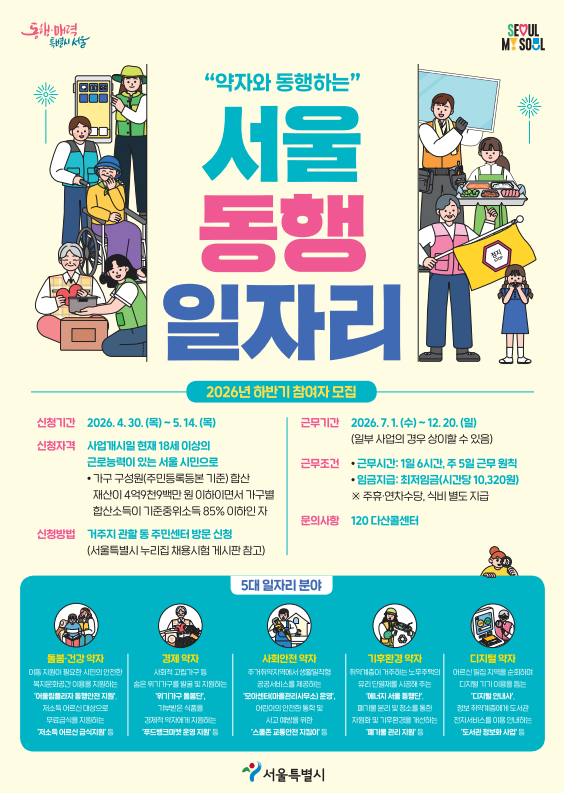 2026년 서울 동행일자리 홍보 포스터. 서울시청 제공