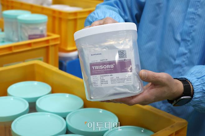 삼양바이오팜 봉합원사 제품 ‘트리소브’ 제품. 고이란 기자 photoeran@