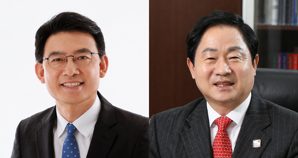 더불어민주당 최현덕(왼쪽), 국민의힘 주광덕 후보