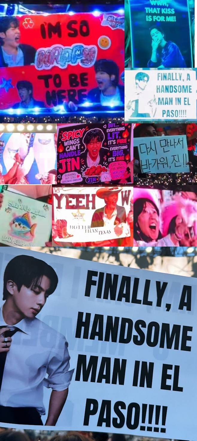 "최애는 JIN과 알제이!" 방탄소년단 진 향한 美 아나운서 샤라웃..엘파소 홀린 환상 라이브 '세이렌 JIN'