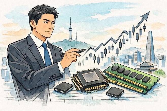 글로벌 투자은행 골드만삭스가 코스피의 목표치를 9000포인트로 제시했다. 해당 이미지는 AI로 제작됨.