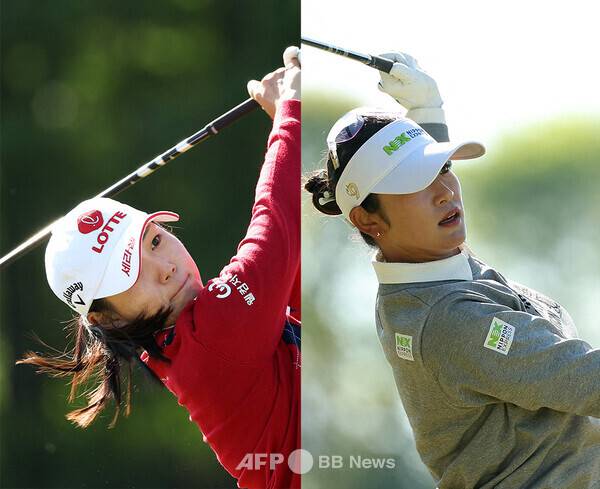 2026년 미국여자프로골프(LPGA) 투어 미즈호 아메리카스 오픈에 출전한 루키 황유민 프로, 하라 에리카(일본). 사진제공=ⓒAFPBBNews = News1 (사진을 무단으로 사용하지 마십시오.)