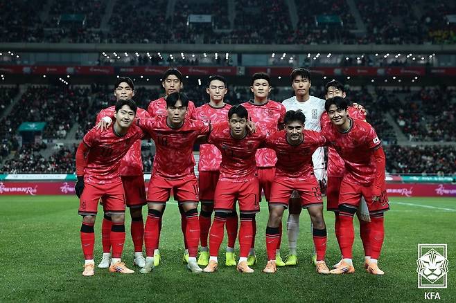 지난해 11월 볼리비아와 평가전에 나선 축구대표팀 선수들 | 대한축구협회 제공