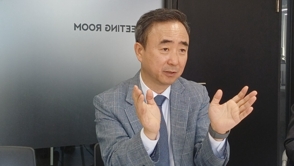 임문영 더불어민주당 광주 광산을 국회의원 보궐선거 예비후보가 13일 전남일보 사옥에서 인터뷰하고 있다. 김현수 기자