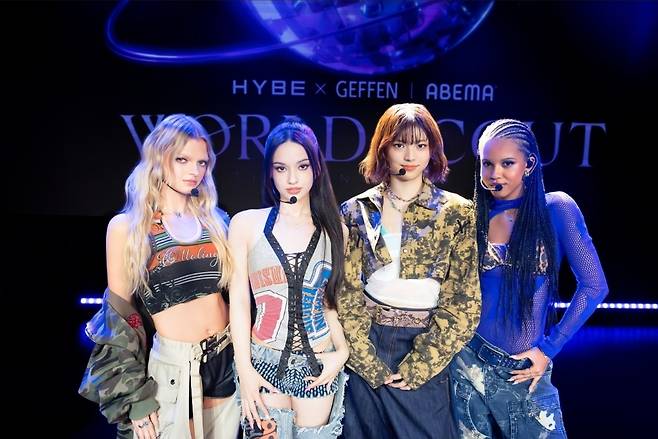 그룹 세인트 새틴 멤버 (왼쪽부터) 에밀리, 렉시, 사쿠라, 사마라 / 사진제공=하이브, 게펜레코
