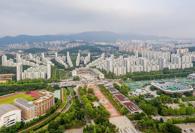 2020년 6월 촬영한 서울 송파구 방이동 올림픽선수기자촌 전경. /서울연구원 서울연구데이터서비스 제공