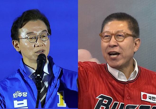 전재수 더불어민주당 부산시장 후보(왼쪽)와 박형준 국민의힘 부산시장 후보 ⓒ연합뉴스