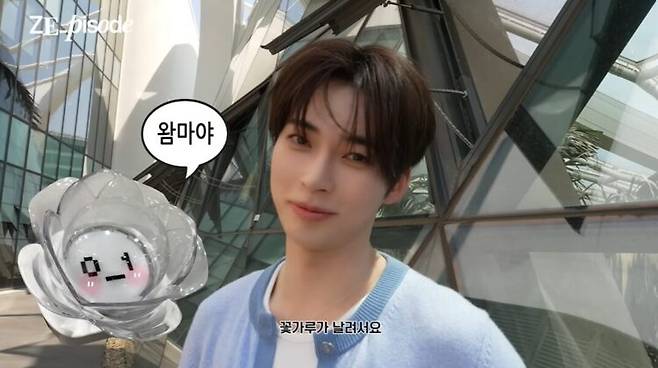 꽃가루는 알레르기 비염 증상을 유발하는 대표적인 원인 중 하나다. 사진=제로베이스원 유튜브 영상 캡처