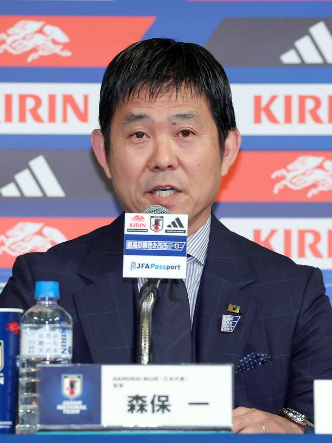 epa12959770 Japan's national soccer team coach Hajime Moriyasu speaks during a press conference announcing the 26 players squad for the 2026 World Cup, in Tokyo, Japan, 15 May 2026. Japan will face the Netherlands, Tunisia and Sweden in Group F. EPA/JIJI PRESS JAPAN OUT EDITORIAL USE ONLY/
<저작권자(c) 연합뉴스, 무단 전재-재배포, AI 학습 및 활용 금지>