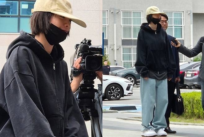 재판에 출석하고 있는 나나. 사진l뉴스1
