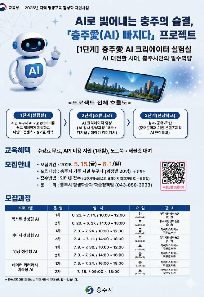 'AI로 빚어내는 충주의 숨결, 충주愛(AI) 빠지다' 프로젝트 포스터.(사진=충주시 제공)