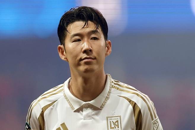 6일 멕시코 톨루카의 네메시오 디에스 스타디움에서 열린 톨루카와 로스앤젤레스 FC의 콘카프 챔피언스 리그 준결승전 경기 중 로스앤젤레스 FC의 손흥민 선수가 반응하는 모습. EPA연합뉴스