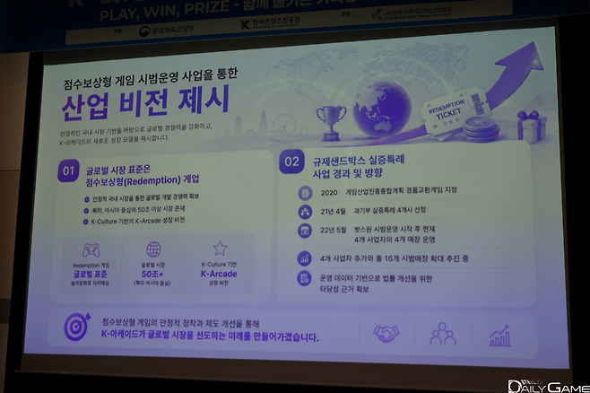 점수보상형 게임 운영을 통해 새로운 산업 비전을 제시하고자 한다고 강조했다.