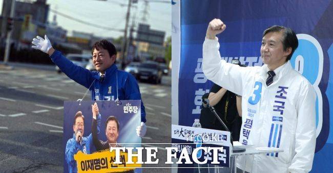 김용남 더불어민주당 후보(왼쪽), 조국 조국혁신당 후보(오른쪽) /박아론 기자