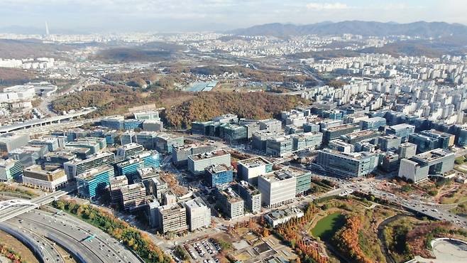 판교테크노밸리 전경. 경과원 제공.