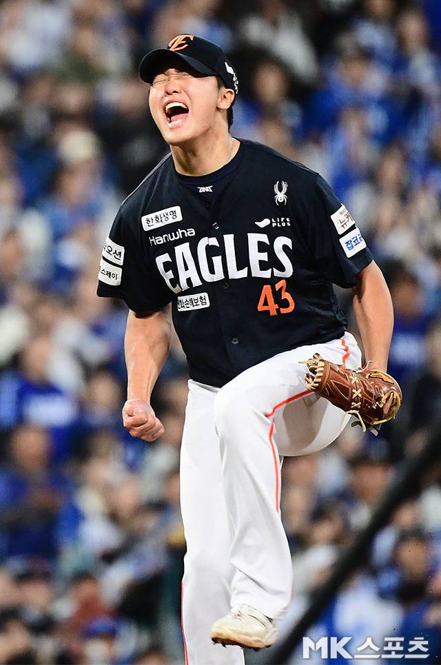 정우주의 포효를 다음 등판에서 볼 수 있을까. 사진=김영구 기자