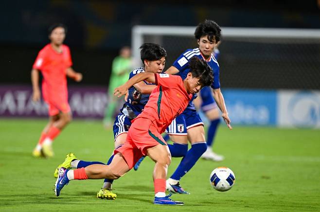 23일 사우디아라비아 제다에서 열린 2026 AFC U17 아시안컵 결승 중국과 일본의 경기 모습. /사진=AFC 제공