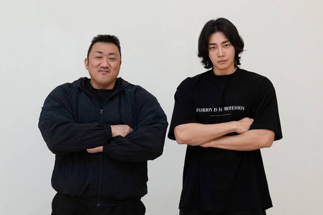 배우 마동석(왼쪽)과 김재영이 새롭게 대립하는 영화 '범죄도시5'가 촬영을 시작했다. /에이비오엔터테인먼트