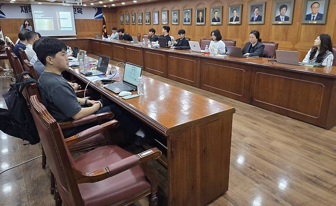 포항상공회의소가 28일 지역 기업 재직자들을 대상으로 인공지능(AI) 활용 실습 교육을 진행했다. /포항상공회의소 제공